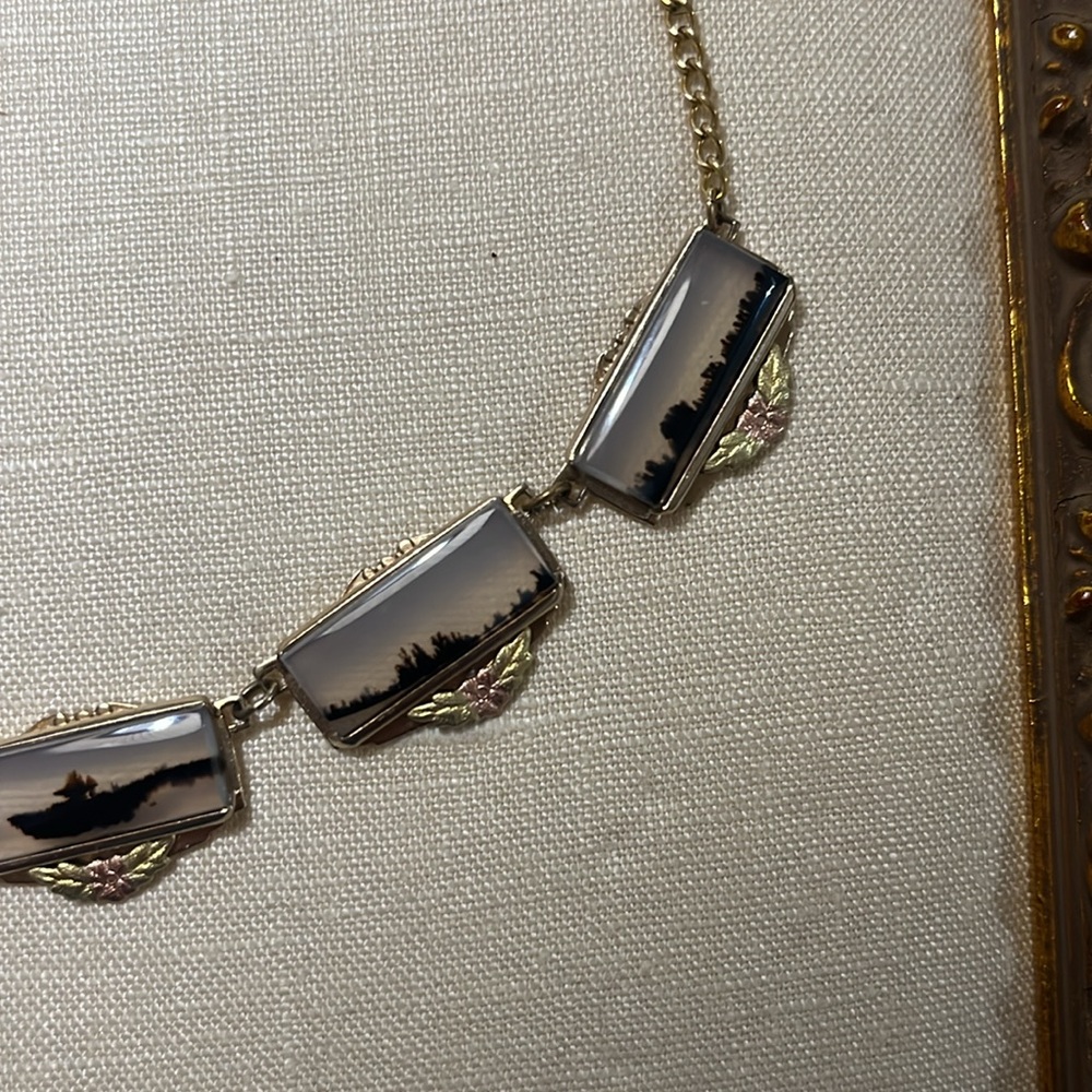 Elegant Gold and Black Clear Stone Choker Necklace